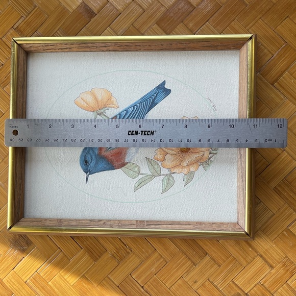 Bluebird painting framed stretched canvas - Picture 7 of 12